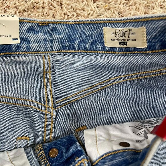 Levi's® Premium 501® 150th Anniversary ‘90s Patchwork Women's Jeans, Size 24x30 - Picture 11 of 16